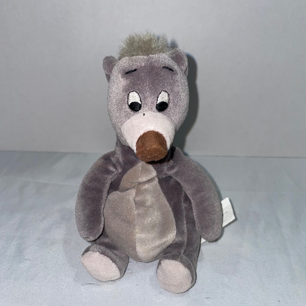 Disney The Jungle Book Baloo Plush Bean Bag Toy Grey‎ Bear Walt Disney Company